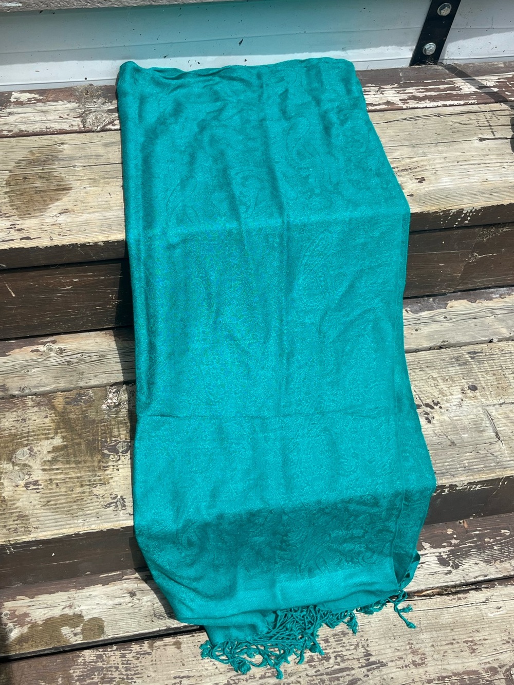 Pashmina Turquoise Scarf | Silk Blend Shawl Wrap
